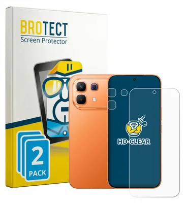 Produktbild von 2x Für Infinix Note 60 Pro (Display+Kamera) Schutzfolie BROTECT Displayschutz Display Schutz Folie Klar Transparent