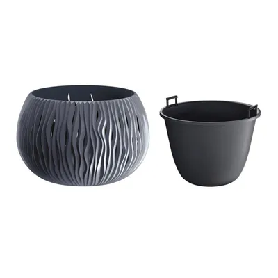 Immagine prodotto di Květináč SANDY BOWL s vkladem 29 cm - barva: šedý kámen