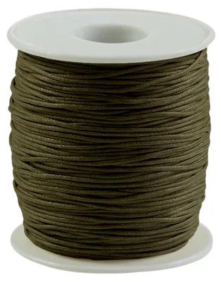 90 Meter / 1 Spule gewachste Baumwollschnur, 1mm tannengrün