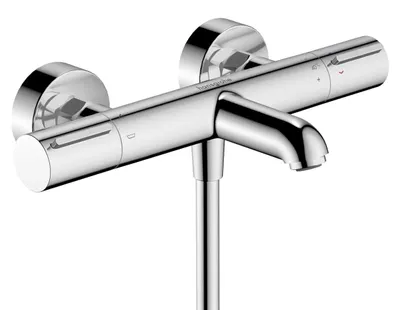 Zdjęcie produktu dla hansgrohe Ecostat element termostatu wannowego, występ 177 mm, natynkowy, 2 odbiorniki, 13347000