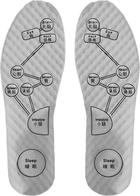 Produktbild von 2 Stück Damen Herren Einlegesohlen Verdickte Massage Fußakupressur Atmungsaktive Weiche Schweißabsorbierende Stoßfeste Ay Tsao Jogging-Schuhpolster Schuhe Zubehör