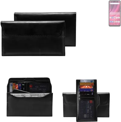 Produktbild von K-S-Trade Handy Hülle kompatibel mit BLU S91 Pro Schutz Hülle Tasche Schutz Case Handytasche Kunstleder schwarz, 1x
