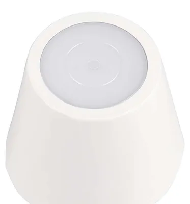 Zdjęcie produktu dla Zewnętrzna lampa stołowa LED, akumulator, biała, ściemniacz dotykowy, USB, wys. 21 cm