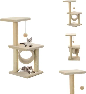 Immagine prodotto di vidaXL Tiragraffi per gatti in sisal 65 cm Beige - Tiragraffi