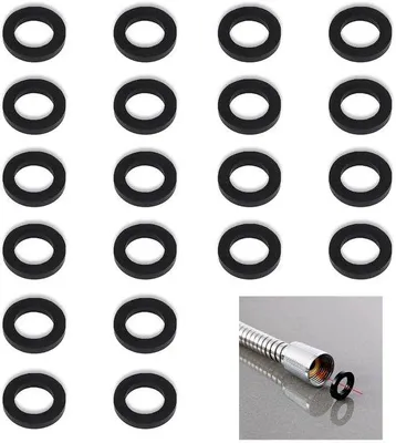 Immagine prodotto di Set di anelli per doccia da 19 mm in gomma nera
