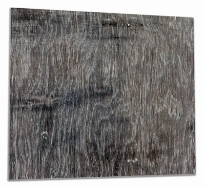 Produktbild von Wallario Herdabdeckplatte aus Glas, Größe 60 x 52 cm 1-teilig, Motiv Holzmuster in grau, braun und schwarz
