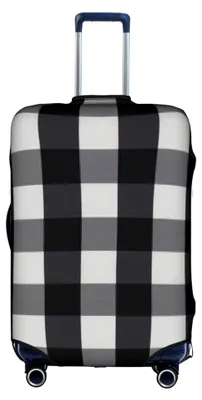 Produktbild von Kofferabdeckung, Gepäckschutz, elastisch, kratzfest, passend für 45,7 - 81,3 cm große Gepäckstücke, Schwarz und Weiß, Größe M