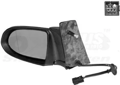 Produktbild von VAN WEZEL 3790805 Außenspiegel Seitenspiegel Links für OPEL Zafira A (T98) Konvex Beheizt