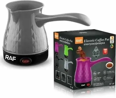 RAF Elektrischer Kaffeekocher R.126 – 0,5L, 600W, BPA-frei, LED-Anzeige, Grau