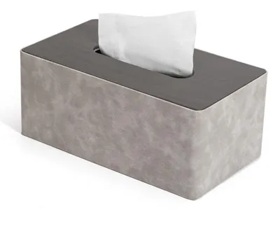 Immagine prodotto di Contenitore per fazzoletti in , dimensioni 25x14x10 cm, colore grigio, effetto legno
