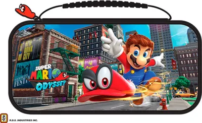 Produktbild von BigBen Nintendo Switch Travel Case Mario Odyssey NNS58 (Transporttasche inkl. 2x 4-Spiele-Game-Boxen, 2x 2-Micro-SD-Card-Boxen)
