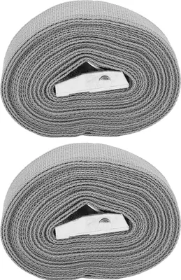 Image de 2 sangles à cliquet en alliage de zinc, résistantes, pour l'arrimage de charges, pour camions, voitures, bagages, gris, 3 m/9,8 pieds