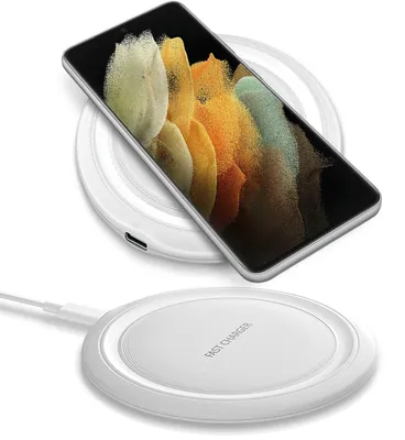 Produktbild von QI Wireless Ladegerät für Samsung Galaxy S21 Ultra 5G Induktive Ladestation 15W