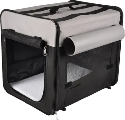 Obrázok produktu pre Flamingo Prepravka pre psov Smart Top Plus čierno-šedá 46x36x41cm