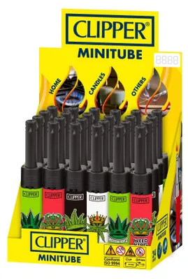 Produktbild von Clipper Stabfeuerzeug MiniTube, 4er Set: Canna King