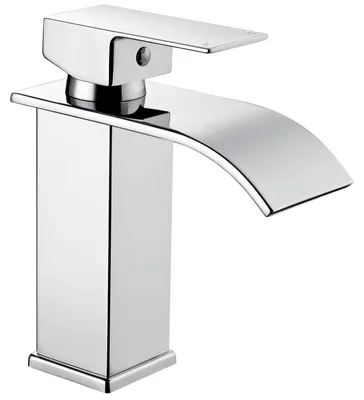 Immagine prodotto di Miscelatore per lavabo a cascata con erogatore alto, finitura cromata