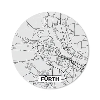 Produktbild von MuchoWow® Mauspad Mousepad Deutschland - Karte - Fürth - Karte - Stadtplan 20x20 cm - Mousepads - Maus Mat - Pad - Mausunterlage - Schreibtischmatte