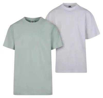 Imagen del producto de Urban Classics - Camiseta para hombre (pack de 2) TN805 (5XL) (Menta/Blanco)
