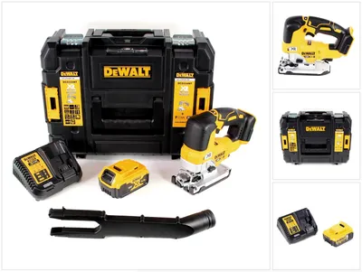 Image de DeWalt DCS 334 P1 Scie sauteuse pendulaire sans fil 18 V Brushless + 1x Batterie 5,0Ah + Chargeur + Coffret de transport