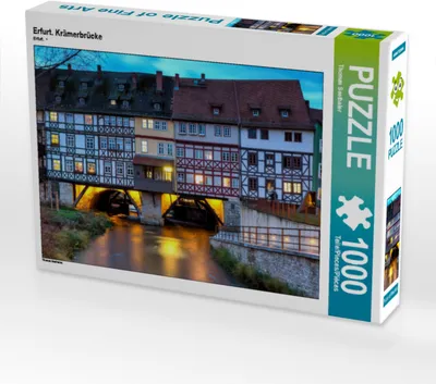 Produktbild von CALVENDO Puzzle Erfurt. Krämerbrücke | 1000 Teile Lege-Größe 64x48cm Foto-Puzzle für glückliche Stunden