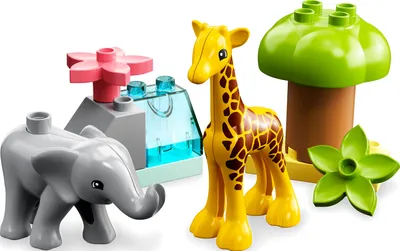 Produktbild von LEGO 10971 DUPLO Wilde Tiere Afrikas, Lernspielzeug für Jungen und Mädchen ab 2 Jahre, Spielzeug-Set für Kleinkinder mit Tierfiguren und Spielmatte