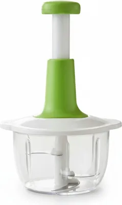 Image de Coupe-légumes et broyeur manuel - 1000 ml, blanc-vert