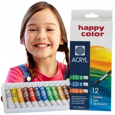 Produktbild von Happy Color Acrylfarben Set 12x12ml Künstlerfarben