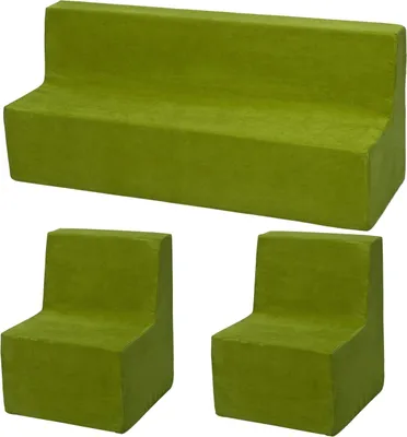 Produktbild von Kinderzimmermöbel-Set: 2xSessel+grünes Sofa