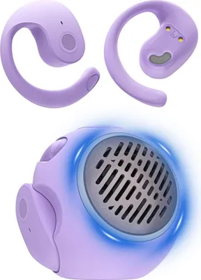 Produktbild von Open Ear Bluetooth 5.4 Kopfhörer kabellos mit Licht, tragbare Musikbox, Wireless Bone Conduction Headphones mit Ohrbügel, schnurlos für Laufen