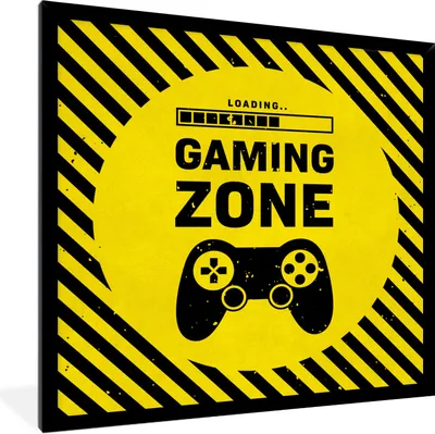 Produktbild von MuchoWow® Gerahmtes Poster Spiele - Zitate - Controller - Spielzone - Spiel 40x40 cm - Poster mit Schwarzem Bilderrahmen Wandposter Rahmen Foto Bilder - Mit Rahmen - Wanddekoration Schlafzimmer