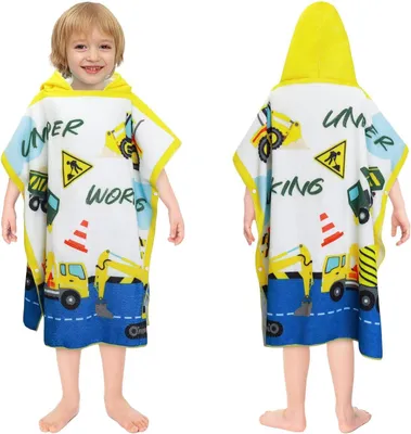 Zdjęcie produktu dla Ręcznik dziecięcy z kapturem, mikrofibra, ręcznik plażowy, pončo, na plażę