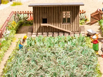 Produktbild von NOCH Gemüsegarten-Set, mit Miniatur Pflanzen, ideal für Modelleisenbahn H0 Gartengestaltung