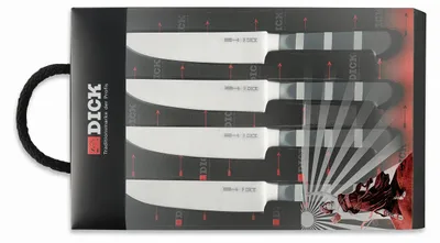 4-teiliges Steakmesser-Set, geschmiedet, 12 cm Klinge, gezahnt