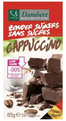 Produktbild von Damhert Schokolade ohne Zucker Cappuccino 85g