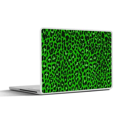 Produktbild von MuchoWow® Laptop Aufkleber Sticker Cover Panther Druck - Grün - Design 30x22 cm - Laptop-Sticker