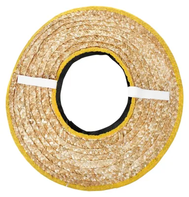 Produktbild von Bauhelm Sonnenschutz Strohvisier mit breiter Krempe, atmungsaktive Schutzkappe für Arbeiter, UV-Schutz für Schutzhelme, leichter Sonnenschutz für Garten und Outdoor, zufällige Farbe