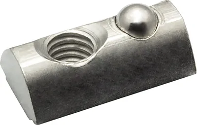Produktbild von Nutenstein mit Federkugel und Steg M6 Nut 8 für Aluprofil 30-er - 10 Stück