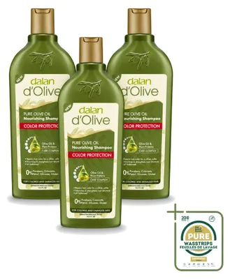 Produktbild von 3 x Dalan d'Olive Shampoo Farbschutz für geschädigtes Haar 400 ml - Vorratspackung - 3 Stücke