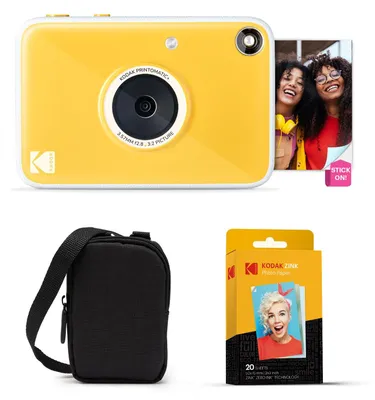 Obrázek produktu pro Sada digitálního fotoaparátu Kodak Printomatic+ pro okamžitý tisk, včetně pouzdra a 20 kusů papíru Zink