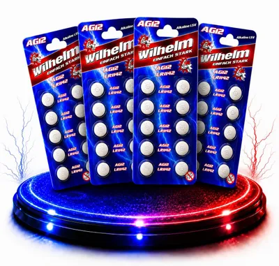 Produktbild von 40 X Wilhelm AG12 LR43 - L 1142 - 186 - V12GA Qualitätsbatterien 1,5 V Alkaline