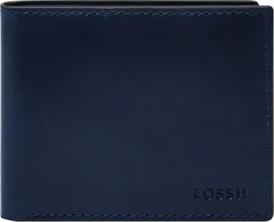 Image de FOSSIL porte-monnaie Derrick Bifold With Flip ID Insignia Blue bleu marine