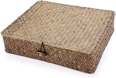 Zdjęcie produktu dla Kosz z pokrywką 32 x 28 x 7 cm do kuchni, biura, ogrodu