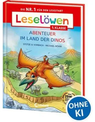 Immagine prodotto di Leselöwen 1. Klasse - Abenteuer im Land der Dinos (Großbuchstabenausgabe)