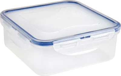 Produktbild von Vorratsdose Lock&Lock 870ml, Gefrierdosen mit Silikondichtung, stapelbare Brotzeitdosen, Snackbox 15,5x15,5cm