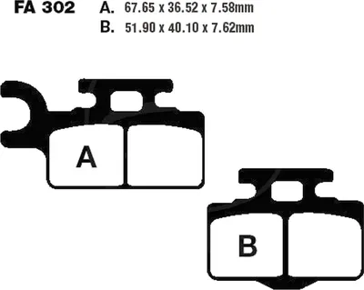 Produktbild von Bremsbeläge Vorderrad für Kawasaki KX 65 A Baujahr 2000-2020 Bremsklotz von EBC - Neu