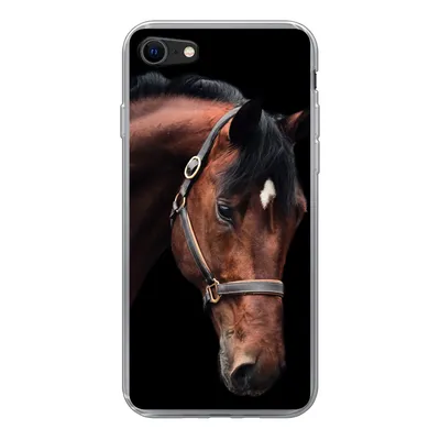 Produktbild von MuchoWow® Handyhülle Schutzhülle Hülle für iPhone 8 Pferd - Halfter - Braun Silikon Softcase Handy Hülle - Schutzhaube