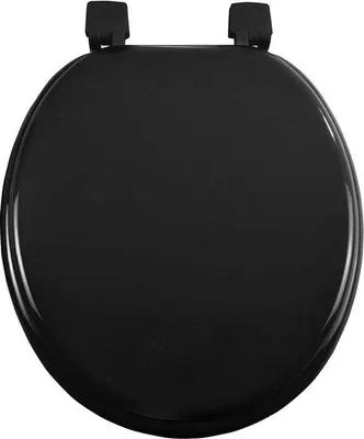 Produktbild von Famanu WC-Sitz MDF, schwarz, 47 x 37,7 x 7 cm