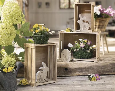 Produktbild von 3x Holzkiste "Basic", Aufbewahrungskiste, Holzbox mit Griffen, Aufbewahrungsbox, Ordnungsbox