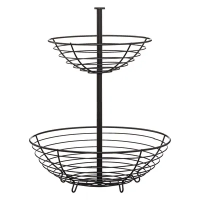 Produktbild von Cepewa Obstschale - schwarz - Metall - 30 x 40 cm - rund