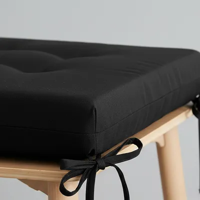 Productafbeelding van Relaxdays Zitkussens, set van 4, 40x40 cm, zitkussens met banden, geschikt voor binnen en buiten, polyester hoes, schuimvulling, lichtgroen
